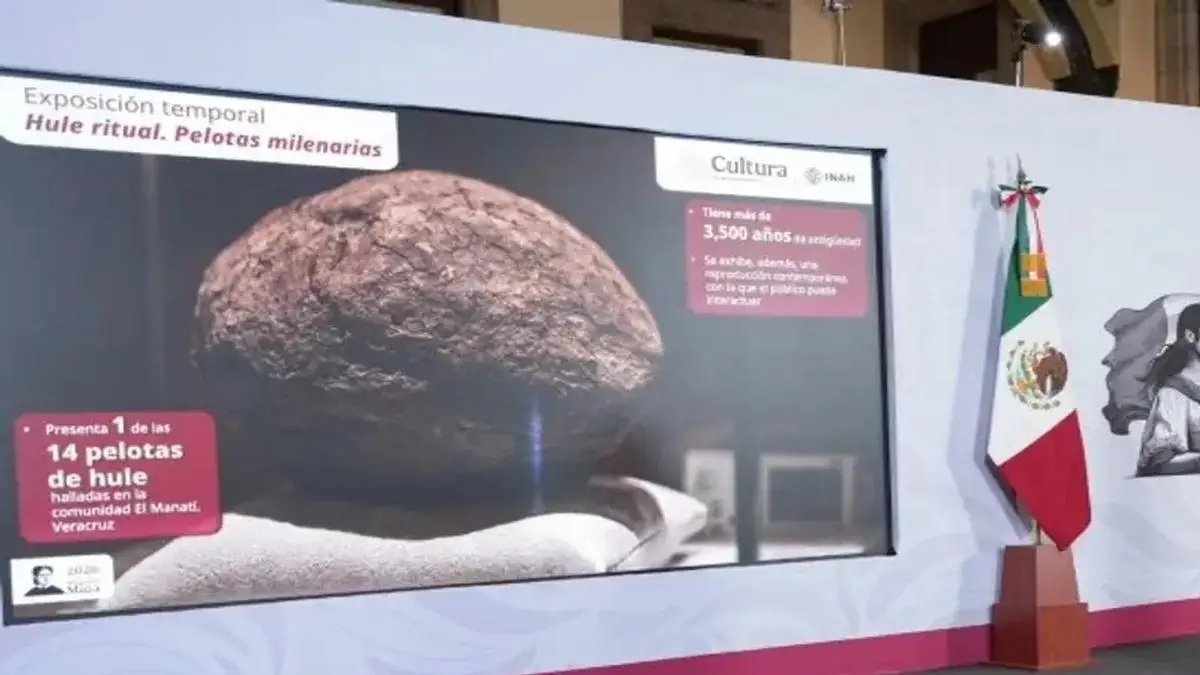 Hallan en Veracruz pelota de hule con 3 mil 500 años de antigüedad 